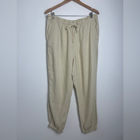 Social Standard by Sanctuary Linen Blend Elastic Waist Joggers Pants XXL - Picture 2 of 10
